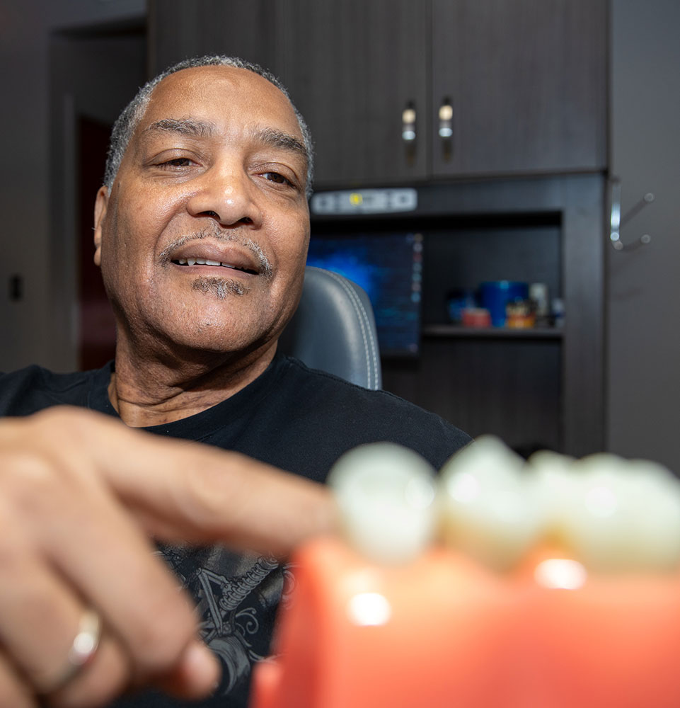 dental implant patient point